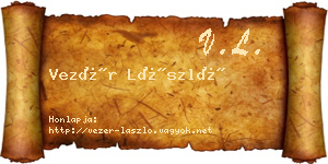 Vezér László névjegykártya