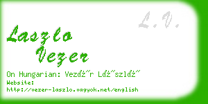 laszlo vezer business card